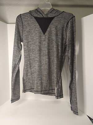 #ad Head Womens Pullover Hoodie Slim Fit Moisture Wicking Heathered Gray NWT XS