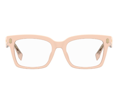 #ad NEW FENDI Roma Ff 0463 35J 145 Cat Eyeglass Full Rim Frame Acetate Pink Beige