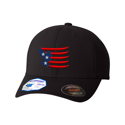 #ad Flexfit Hats for Men amp; Women Eagle American Flag Embroidery Polyester