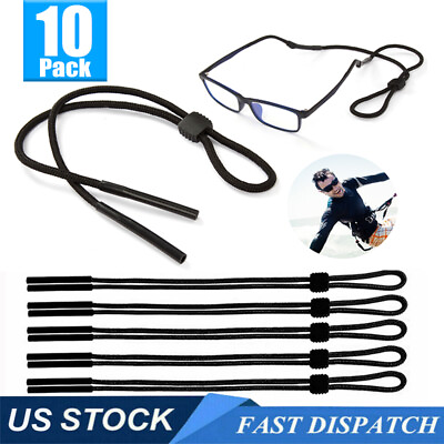 #ad 10Pcs Glasses Strap Neck Cord Sports Eyeglass Band Sunglasses Rope String Holder