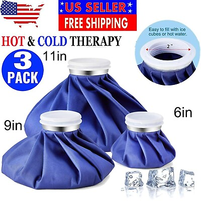 #ad 3pcs Ice Bags Packs Knee Neck Reusable Cold Relief Pain Headache Sport Injury