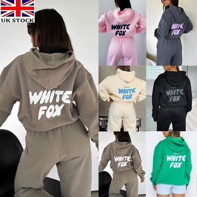 #ad 2024 White Fox Boutique Hoodies Tracksuit Set Sweatshirt Sweatpants Womens 2Pcs