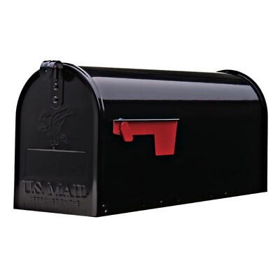 #ad Post Mount Mailbox Classic Medium Steel Black
