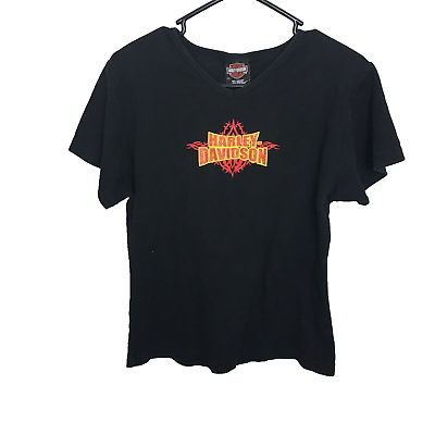 #ad Harley Davidson Black Short Short Sleeve T Shirt Size 2X Girls