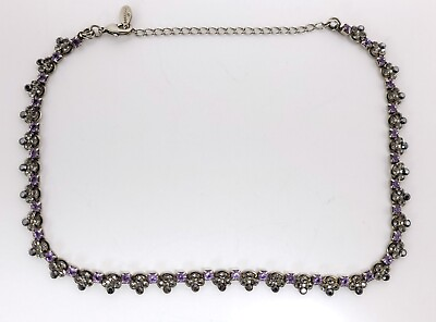 #ad Sorrelli Crystal Necklace delicate purple gray
