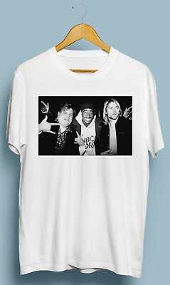 #ad Vintage Tupac Chris Farley Kurt Cobain T shirt