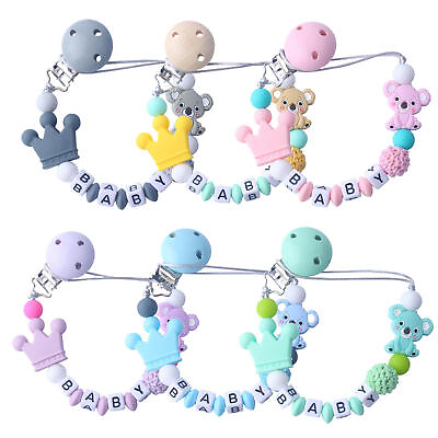 #ad Pacifier Clip Cute Silicone Baby Dummy Soother Pacifier Clip Holder Chain Gift