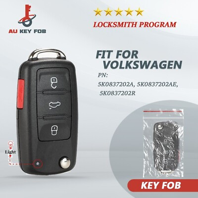 #ad Keyless Transmitter for Volkswagen 5K0837202AE A R Transporter Remote Car Key