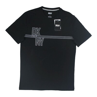 #ad Men#x27;s DKNY Bold Graphic Modern Fit Short Sleeve T Shirt Black DK43GT108