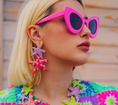 #ad Sexy Cat Eye Punk Sunglasses Women 2024 Fashion Vintage hot pink