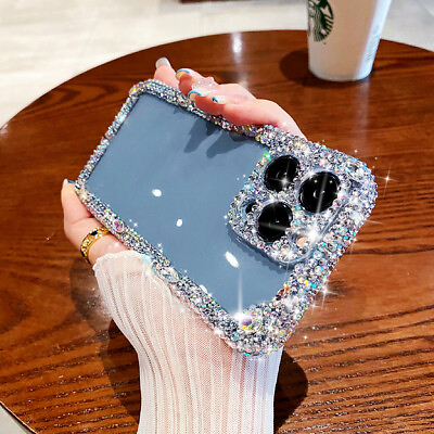 #ad For Samsung S23 Ultra S22 S21 S20 S10 S9 Luxury Bling Rhinestone Clear Case