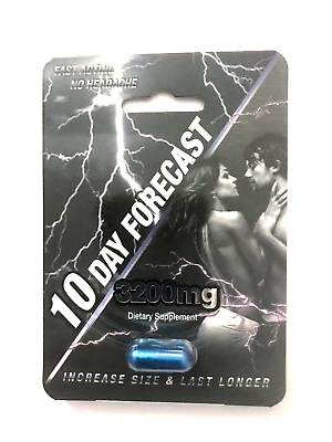 #ad 10 Day Forecast 3200 mg Male Enhancement Supplements 6 Pills authentic