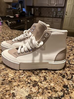 #ad New Good News juice high top chunky shoes Tan White uk size 5