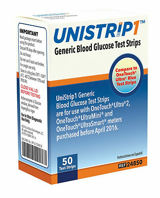 #ad UniStrip 50 Test Strips for Onetouch® Ultra® Meters exp 10 2025 Free shipping