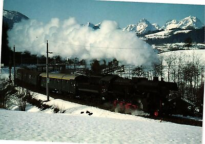 #ad Vintage Postcard 4x6 Dampf Guterzuglokomotive 52.3517