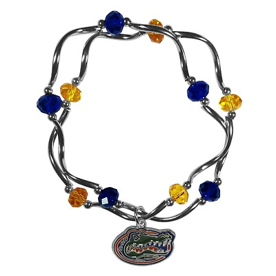 #ad Florida Gators Crystal Beads Bracelet Licensed NCAA Jewelry