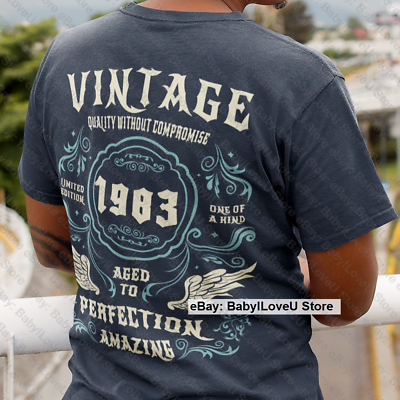 #ad Vintage 1983 T Shirt 41th Birthday Gift For Men Women Retro Classic 1983 T shirt