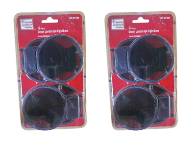 #ad 2 PACK Home Accents Holiday Green Landscape Light Lens 4PK