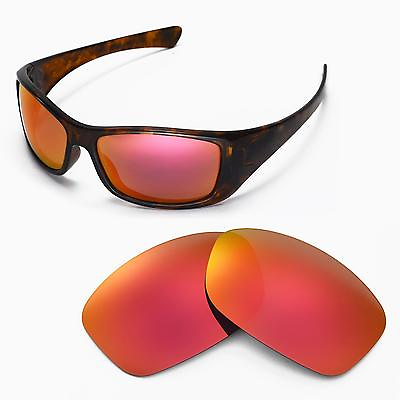 #ad New Walleva Fire Red Replacement Lenses For Oakley Hijinx Sunglasses