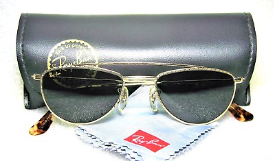 #ad Ray Ban USA NOS Vintage Bamp;L 40s Retro Aviator W1758 24kGP Arista New Sunglasses