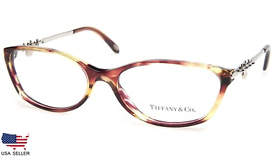 #ad NEW TIFFANY amp; Co. TF 2063 8081 SPOTTED VIOLET EYEGLASSES 54 16 135 B33mm Italy