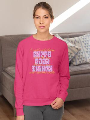 #ad Happy Good Things Hippie Slogan Hoodie or Sweatshirt Image by Shutterstock