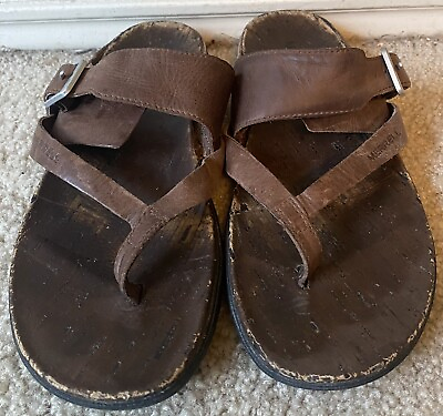 #ad Merrell Womens Around Town Thong Buckle Sandal Brown Size 8