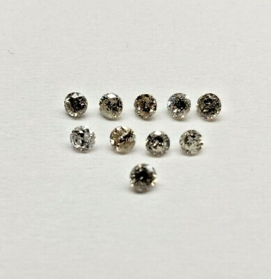 #ad 10 diamonds. 10 genuine full cut round diamonds. 2 mm each 0.33 ct t.w.