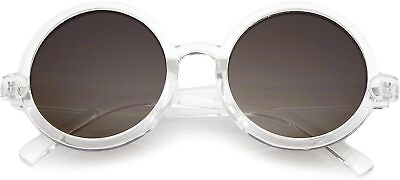 #ad zeroUV Trendy Round Retro Sunglasses for Women UV400 Clear Lavender