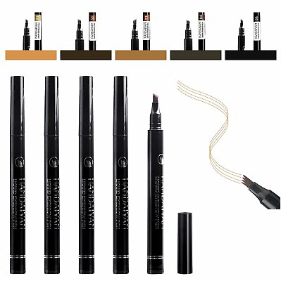 #ad Microblading Tattoo Eyebrow Ink Pen Long Lasting 3D Fork Waterproof Pencil Brow