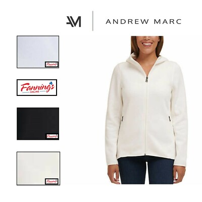 #ad Andrew Marc Ladies#x27; Fleece Lined Jacket Full Zip Hooded C35
