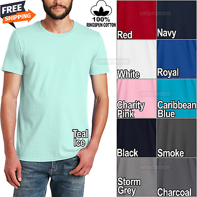 #ad Mens Gildan 100% Ringspun Soft Preshrunk Cotton T Shirt Classic Fit Tee XS 3XL