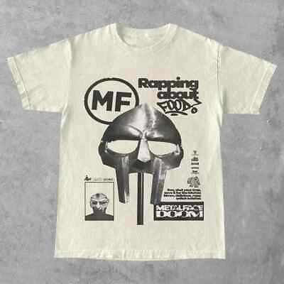 #ad 90s Bootleg Style MF DOOM T Shirt Retro Hip Hop Tee