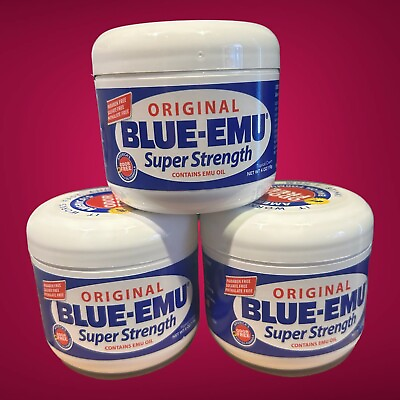 #ad Blue Emu 3 Pack Lot 4oz Exp 8 2026 Super Strength Pain Reliever Cream Free Ship