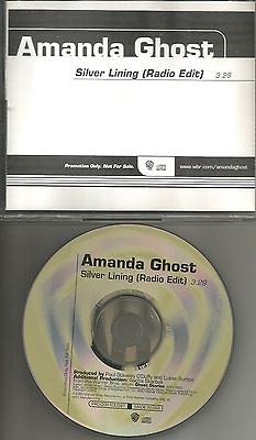 #ad AMANDA GHOST Silver Lining w RARE RADIO EDIT PROMO Radio DJ CD single 2000 MINT