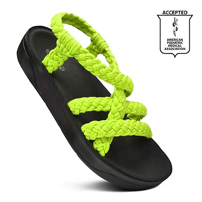 #ad Aerothotic Orthotic Strappy Comfortable Platform Walking Slingback Women Sandals $44.99