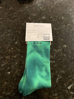 #ad NEW Urban Outfitters Athletic Green Crew Socks Indica Shoe Size 6.5 12.5 $9.99