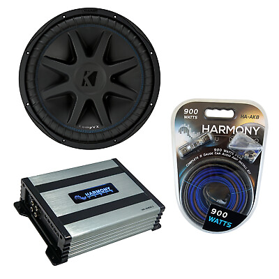 #ad Kicker CVX15 Car Audio CompVX Subwoofer 15quot; Sub 44CVX154 amp; Harmony HA A400.1 Amp $435.99