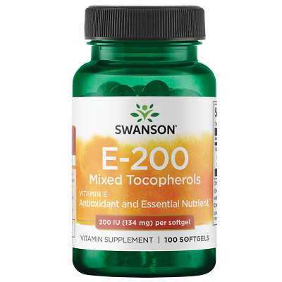 #ad Swanson Vitamin E Mixed Tocopherols 200 Iu 100 Softgels