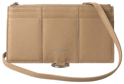 #ad Dolce amp; Gabbana Elegant Beige Leather Wallet with Detachable Strap