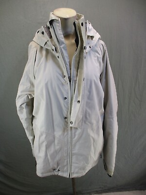 #ad OAKLEY Size M Men Full Zip Stand Collar Pocket Powder Skirt Snowboard Jacket 165
