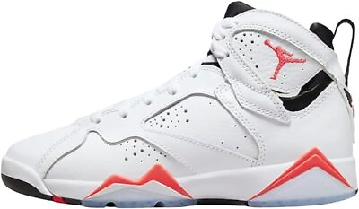 #ad Jordan Grade School Air retro 7 Basketball Sneakers 5Y White Infrared
