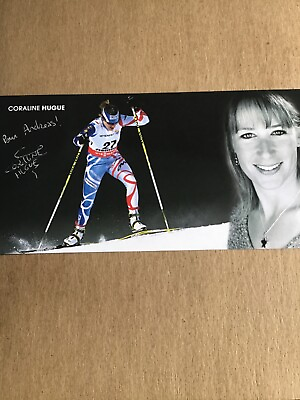 #ad Caroline Hugue France 🇫🇷 Cross Country Winter Sports hand signed