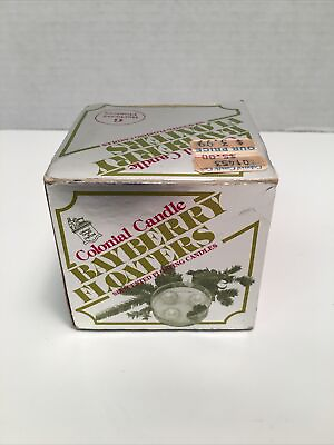 #ad VTG Colonial Candle of Cape Cod Bayberry Floaters Box of 6 1978 Floating Decor