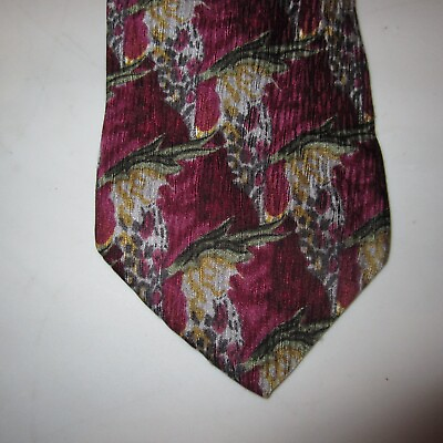 #ad Cocktail Collection Silk Tie WINE AS SEEN UNDER MICRO SCOPE
