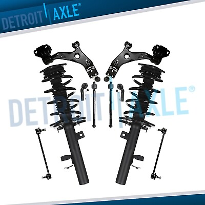 #ad Front Struts Lower Control Arms Sway Bars Tie Rods Kit for 2014 2018 Ford Escape
