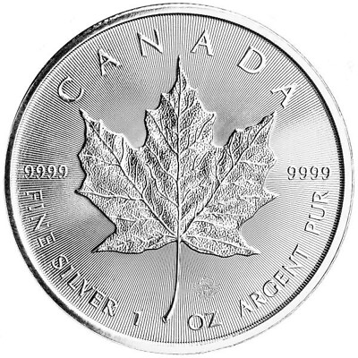#ad 1 oz Random Year Canadian Maple Leaf Silver Coin