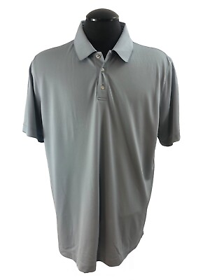 #ad Untuckit Mens Size XXL Blue Bennett Performance Short Sleeve Golf Polo Shirt 2XL