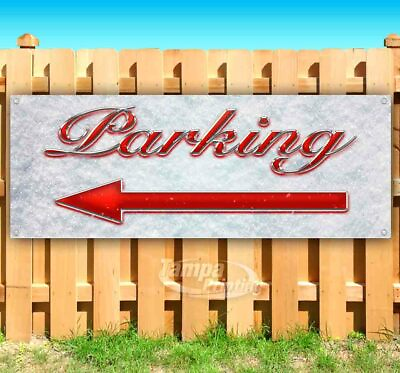 #ad PARKING LEFT Advertising Vinyl Banner Flag Sign Many Sizes Available CHRISTMAS