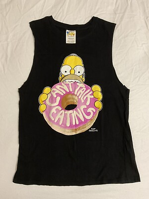 #ad Matt Groening Forever 21 The Simpsons 2014 T shirt Sleeveless Black Size Small